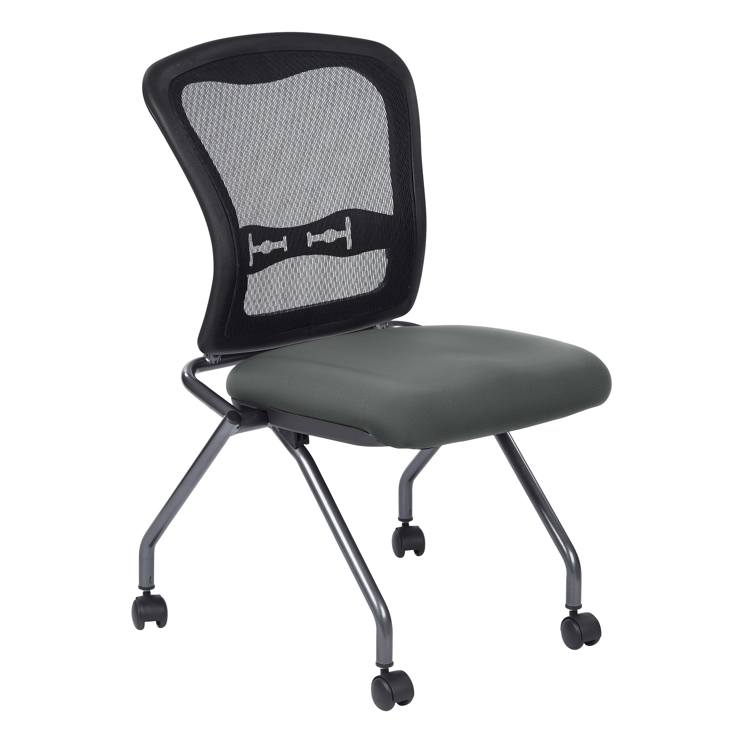 Deluxe Armless Folding Chair With ProGrid® Back